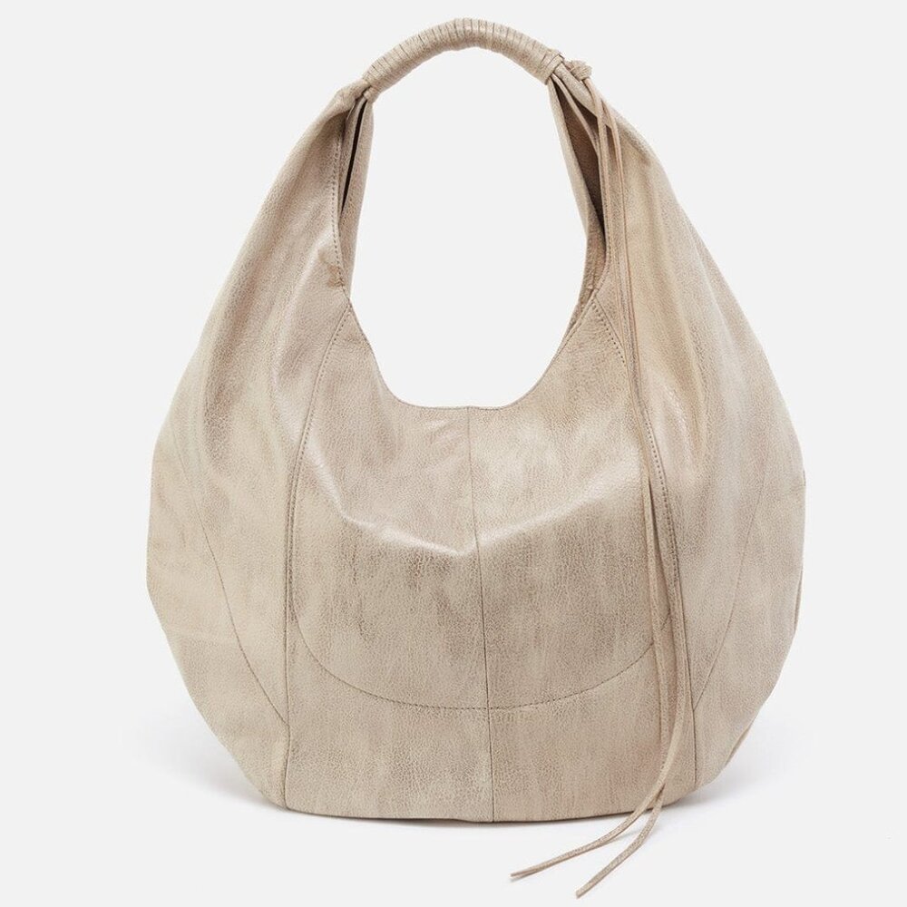 HOBO Eclipse Medium Leather Hand Bag Shoulder Bag Gold Shimmer